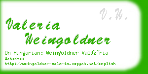 valeria weingoldner business card